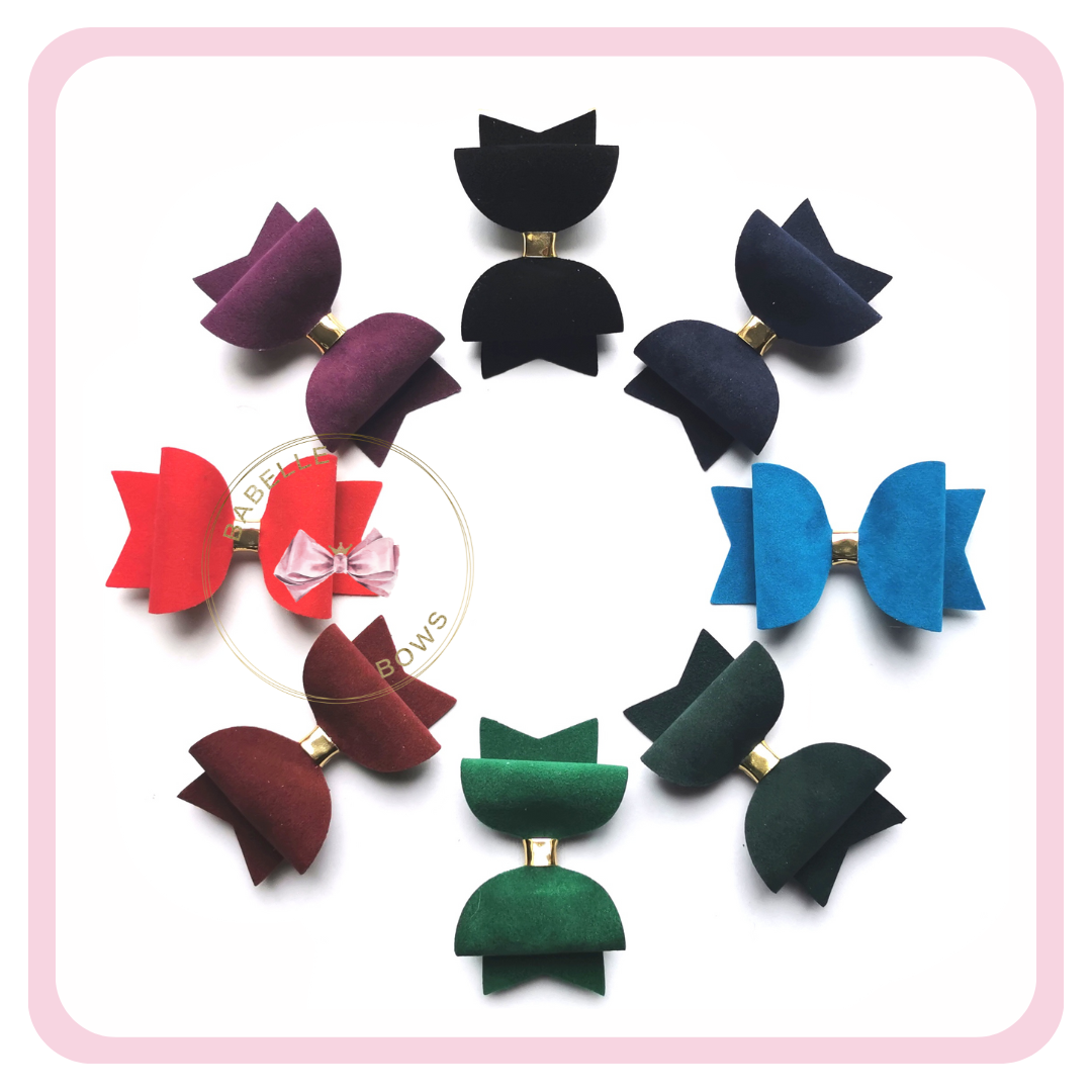 Suede Hair Bows