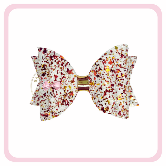 Secret Santa Glitter Hair Bow