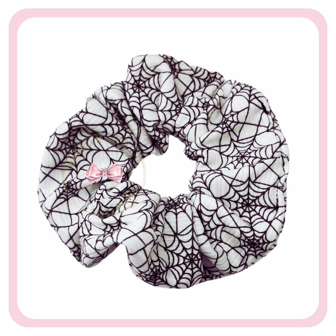 BaBelle Bows Hair Accessories Spiderweb Halloween DBP Snag Free Hair Scrunchie