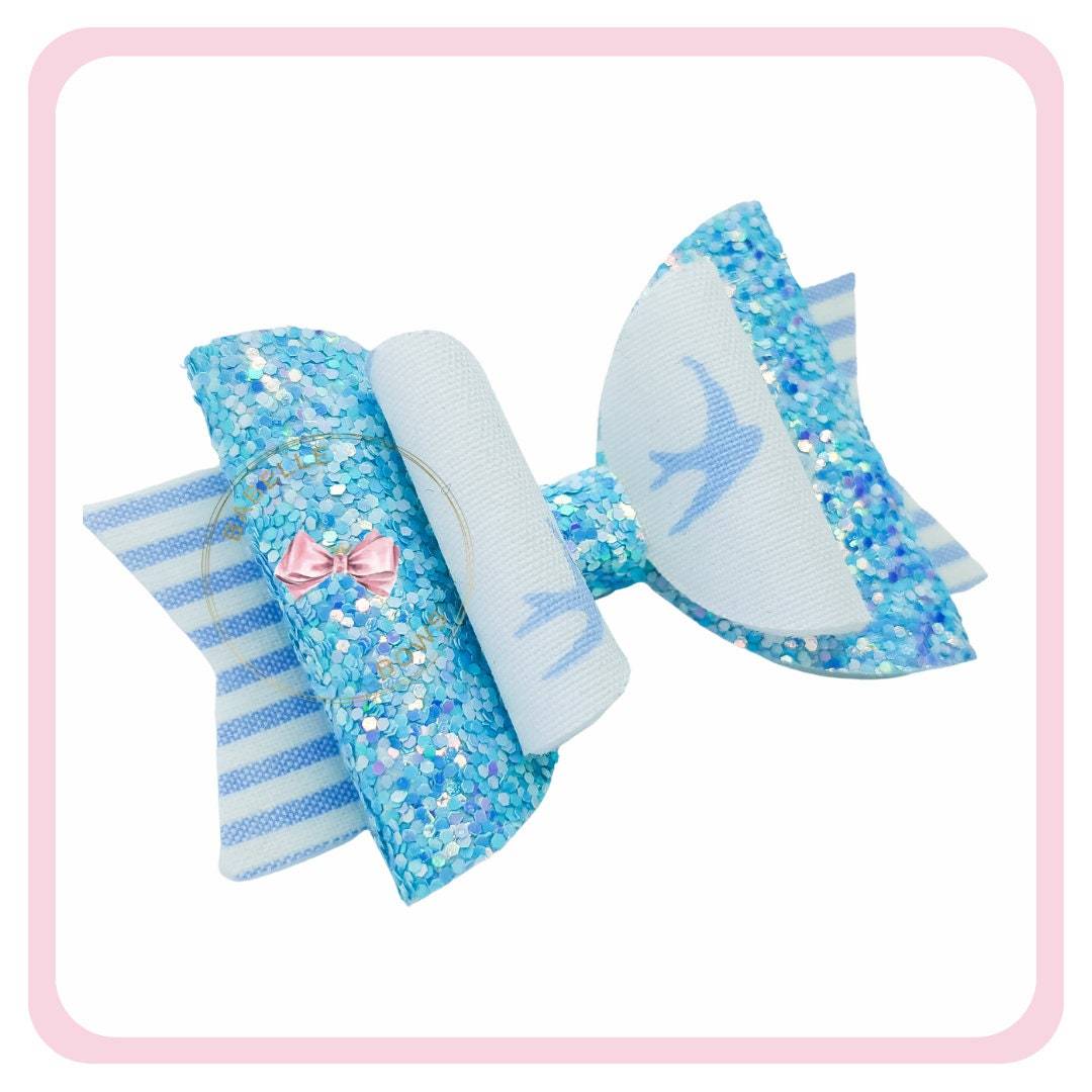 BaBelle Bows Hair Claws & Clips Alligator Clip Swallow Bird Nautical Inspired Hair Bow | Sea birds