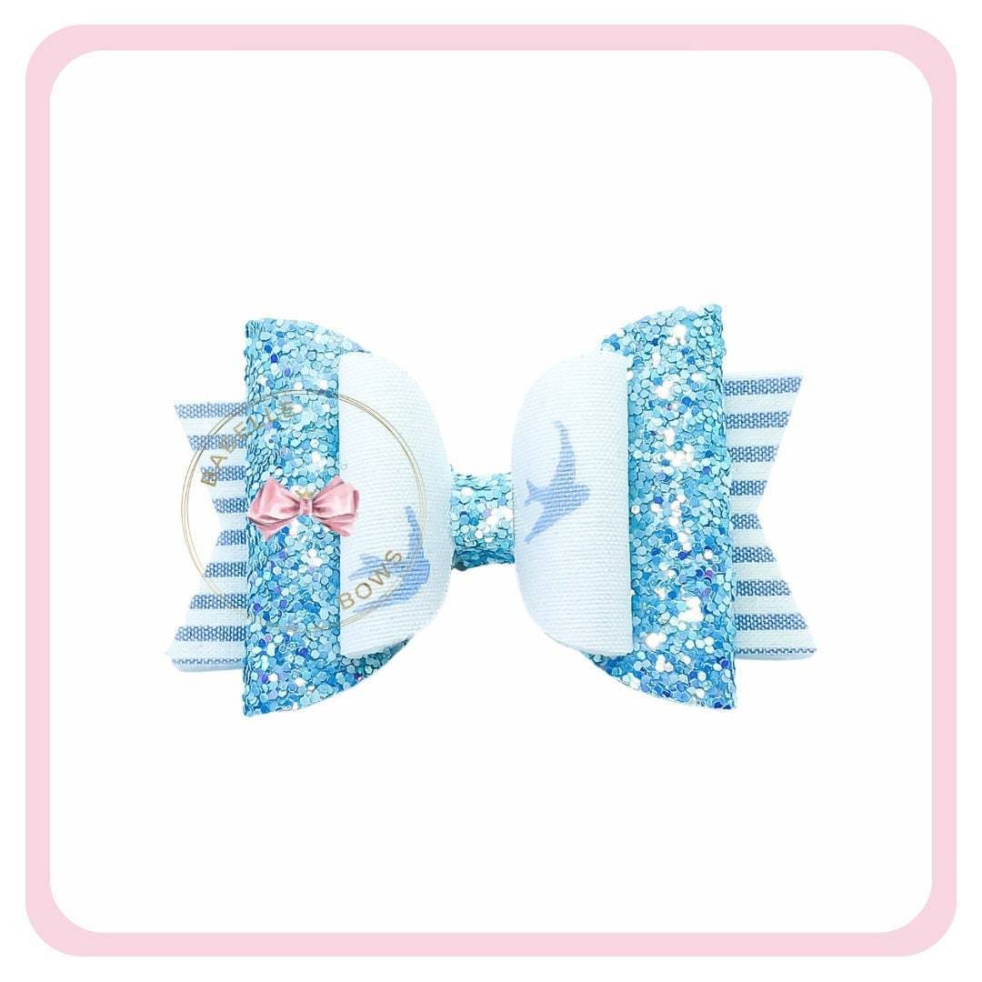 BaBelle Bows Hair Claws & Clips Alligator Clip Swallow Bird Nautical Inspired Hair Bow | Sea birds