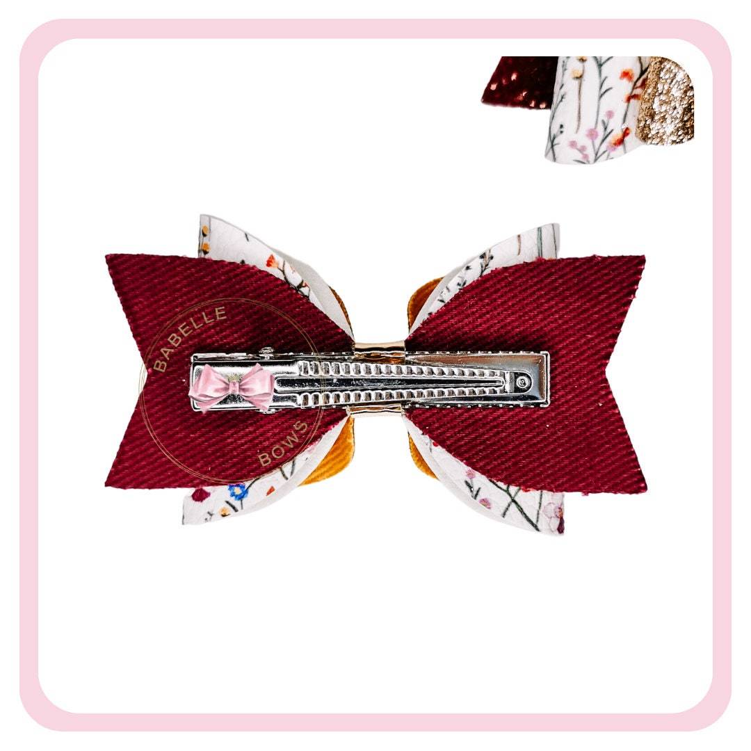 BaBelle Bows Hair Claws & Clips Autumnal Wild Meadow Flowers Hair Bows