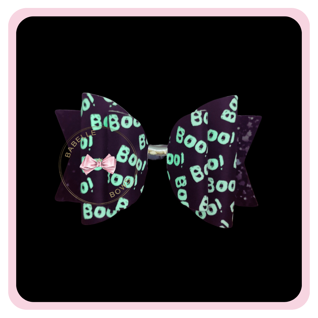 BaBelle Bows Hair Claws & Clips Black BOO! Glow in the Dark