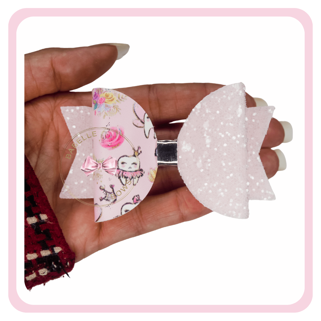 BaBelle Bows Hair Claws & Clips Pink Glittery Tooth Fairy Hair Bow