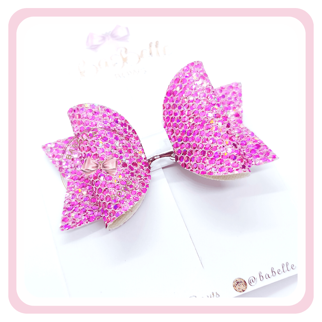 BaBelle Bows Hair Claws & Clips Pink Mermaid Tail Hair Bow Gift Set