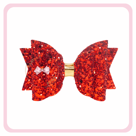 BaBelle Bows Hair Claws & Clips Rouge Glitter Hair Bow