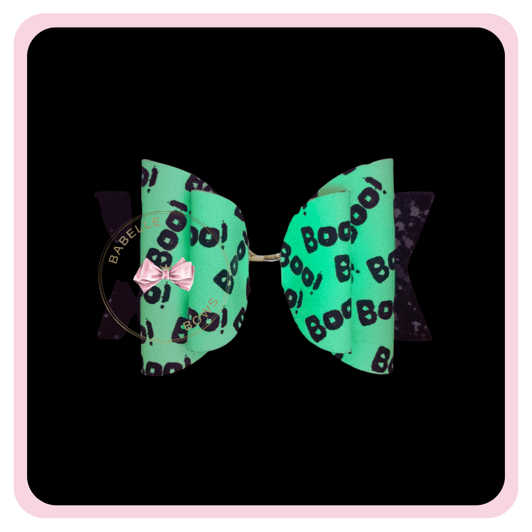 BaBelle Bows Hair Claws & Clips White BOO! Glow in the Dark